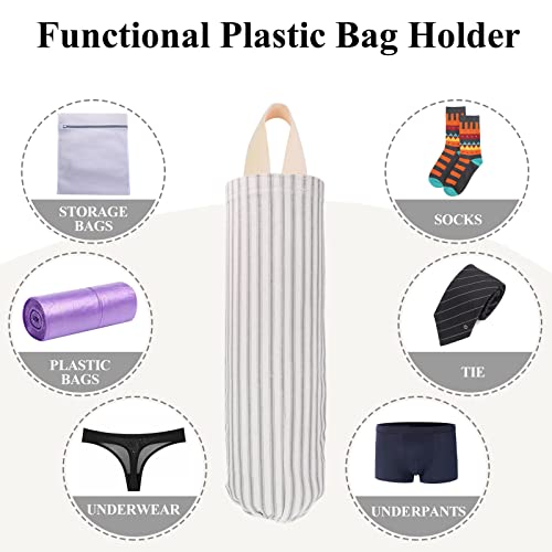 TOGETRUE Plastic Bag Holder, Wall Mount Grocery Bag Organizer for Home Kitchen Pantry Decor (Grey) - Image 5