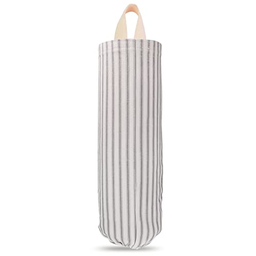 TOGETRUE Plastic Bag Holder, Wall Mount Grocery Bag Organizer for Home Kitchen Pantry Decor (Grey) - Image 1