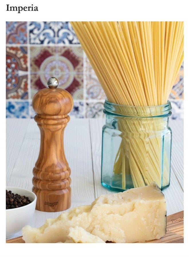 بيسيتي مطحنة ملح بيسيتي إمبيريا المصنوعة من خشب الزيتون مقاس 9.8 بوصة مع مطحنة قابلة للتعديل - Image 2