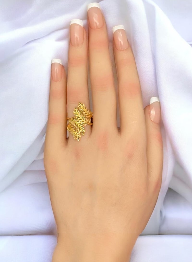 GOLDMAX 21k Gold Plated Ring For Women One Size - Image 1
