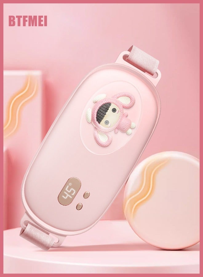 BTFMEI Portable Cordless Heating Pad for Menstrual Cramps Relief ，Warmer Belt, Warmer Belt, Heated Massage Warmer Belt, Vibrating Heat Kneader  - Image 2