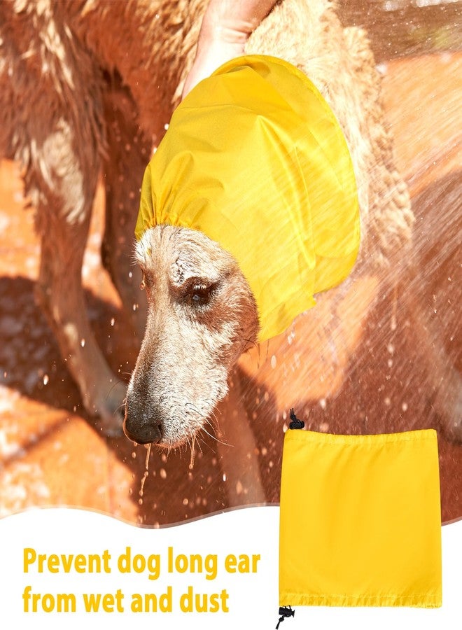 Aliceset 3 Pcs Dog Bath Shower Cap Waterproof Dog Ear Bath Protection Headband Snood Rain Hat Ear Covers for Wrap Rain, 3 Color - Image 5
