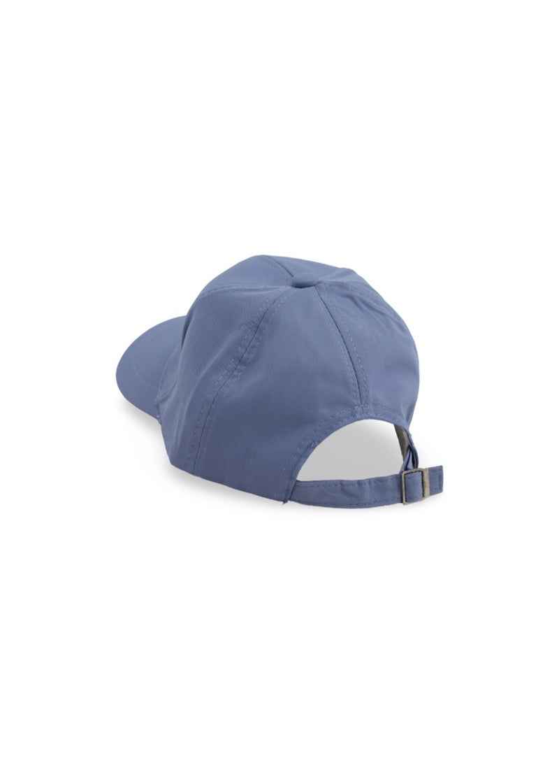 Fancy Girls Cotton Cap – Baby Blue with Heart Embroidery - Image 3