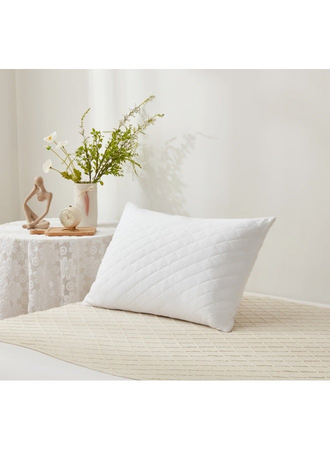 Noon East High Quality Pillow Made Of Microfiber With Microfiber Filling Size: 50×70 Cm, Weight: 1000 Grams. White - Image 1