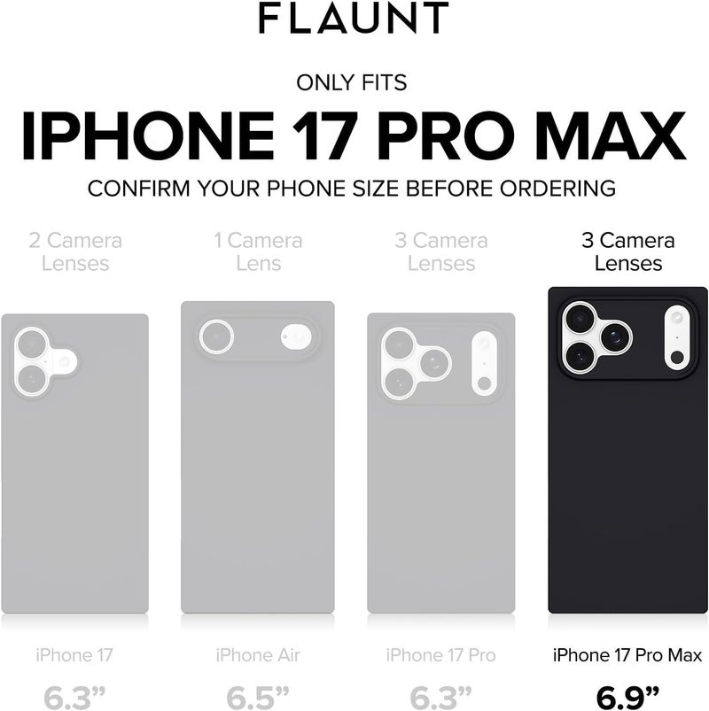 Flaunt Official Square Protective Case - Compatible with iPhone 17 Pro Max - Compatible with MagSafe & Wireless Charging - Drop-Tested & Shockproof - (Nude Espresso) - Image 3