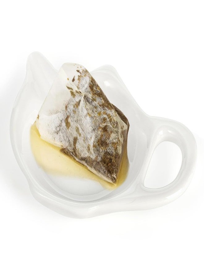 Elsjoy 12 Pack Ceramic Tea Bag Holder Plates, Teapot Shaped Tea Bag Coaster for Used Tea Bag, Small Tea Bag Dish Set, Afternoon Tea Accessories - Image 4