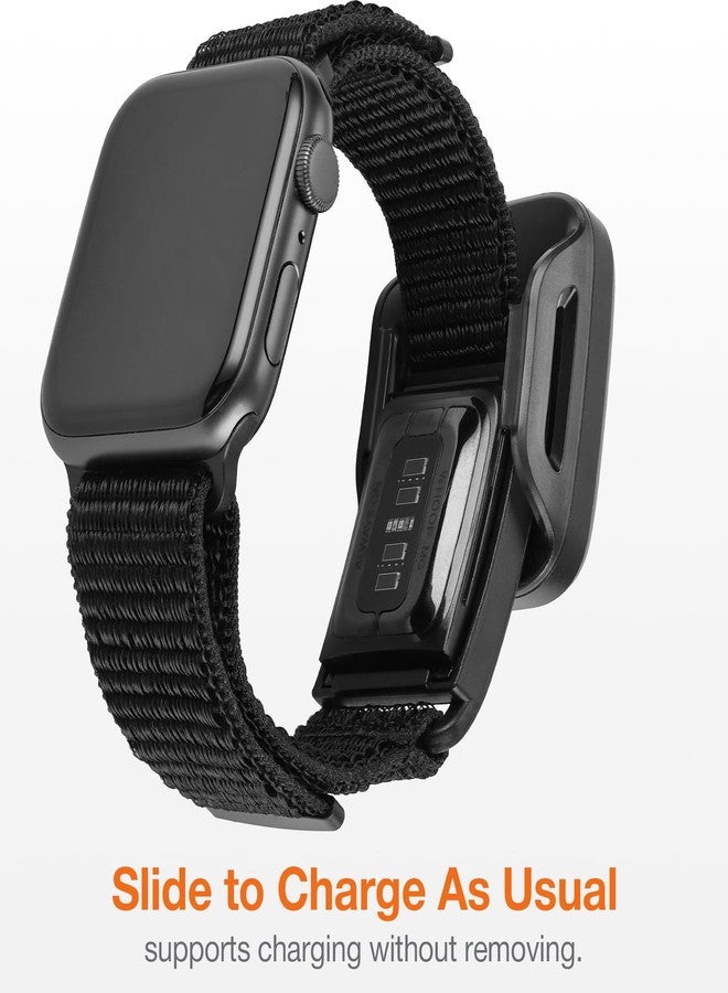 BandSmith Nylon Sport Replacement Band, Adjustable Strap with Case Compatible with Whoop 5.0 Apple Watch Combo Band, Compatible with Whoop 5.0 One Peak MG/LIFE & iWatch 42/44/45/46/49mm (ECG Not Support) - Image 4
