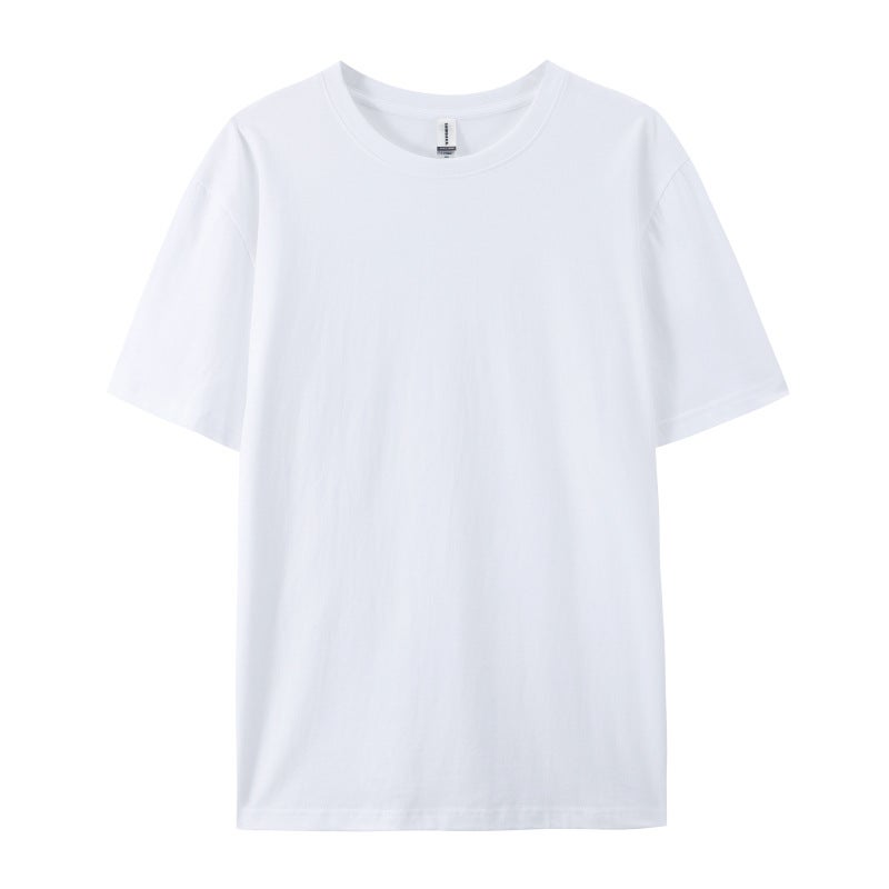 Caribbean 79000-180G Pure Cotton Round Neck Short-Sleeved T-Shirt Trendy Loose And Printable - Image 1