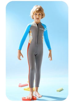 Royee 2.5MM Kids Wetsuits Full Suits Neoprene Thermal Swimsuits Back Zipper Long Sleeve Dive Suit for Boys  - Image 3