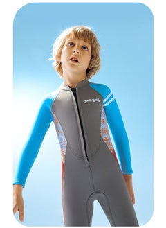 Royee 2.5MM Kids Wetsuits Full Suits Neoprene Thermal Swimsuits Back Zipper Long Sleeve Dive Suit for Boys  - Image 4