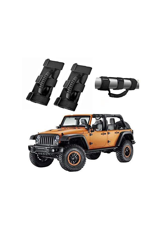 PROMASS Wrangler Grab Handles, Topist Heavy Duty Ultimate Roll Bar Grab Handles Set, Jeep Wrangler Grab Bar, Easy-to-fit for Off Road, UTV & ATV Gear (Pack of 2) - Image 2