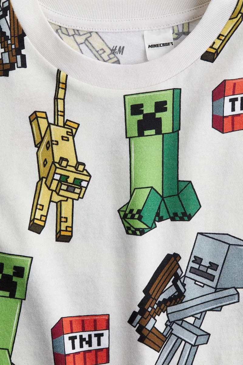 اتش اند ام Printed oversized T-shirt