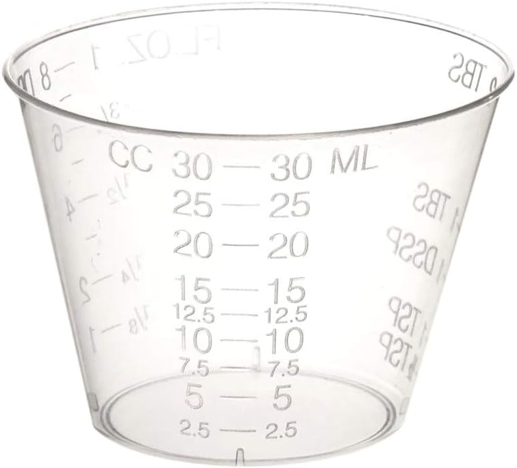 PrimeMed 400 Epoxy Resin Mixing Cups (1 Ounce) Graduated Plastic - Image 1