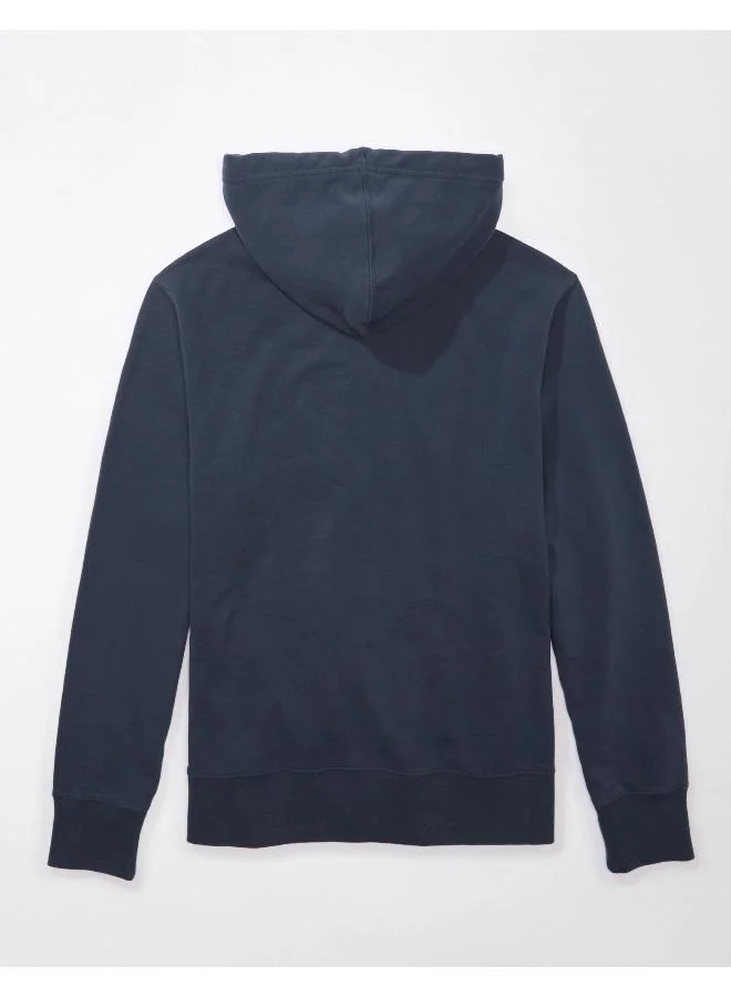 امريكان ايجل Plaid Applique Graphic Hoodie
