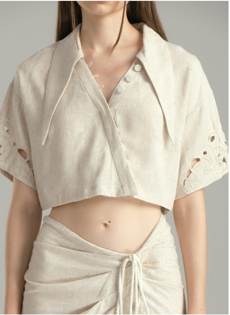 Generic XITA • HOI AN BEIGE CROPTOP  - Image 4