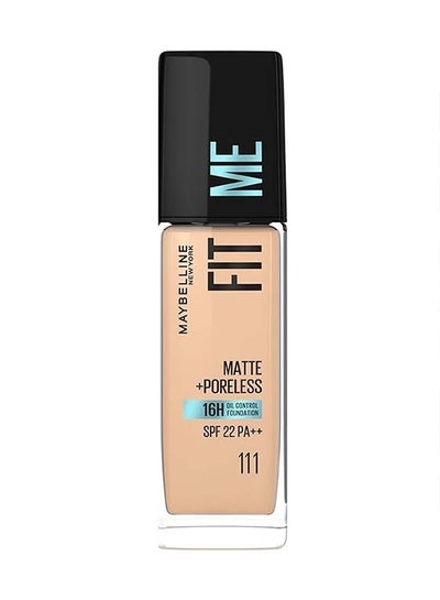 MAYBELLINE YORK Fit Me Matte & Poreless Foundation 16H Oil Control with SPF 22 #111,