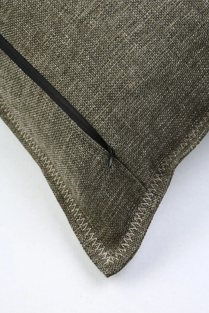هامور Dough Ethnic Vintage Embroidered Woven Throw Pillow Cover Boho Zigzag Khaki