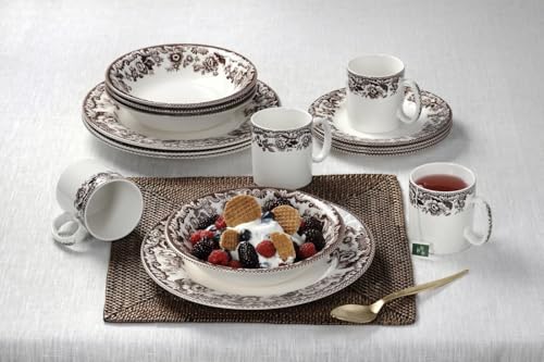 Spode طقم أطباق خبز وزبدة سبود ديلامير مجموعة من 4 - 6.5 بوصة طبق خزفي فاخر لللفائف والبسكويت، آمن للاستخدام في الميكروويف وغسالة الصحون والفرن الدافئ - أدوات مائدة إنجليزية ريفية مصنوعة في إنجلترا - Image 2