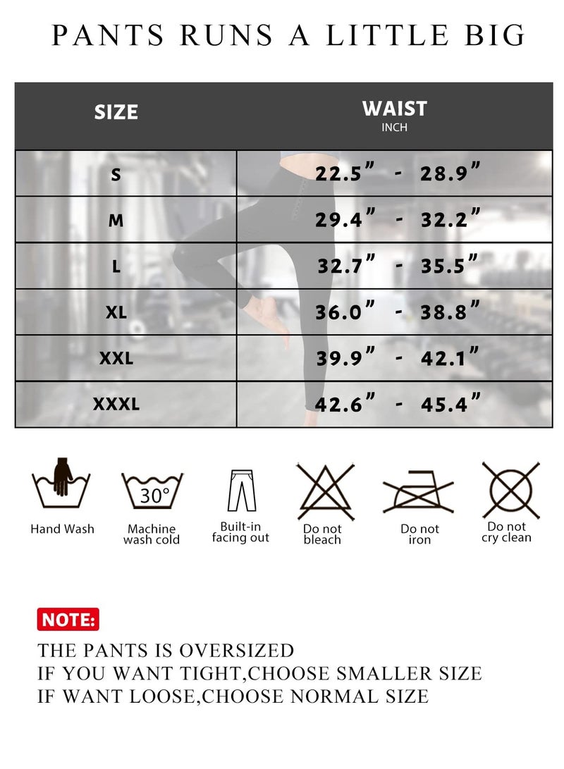 Cuken Sauna Pants Women Sweat Capris Slimming Leggings, High Waist Gym Workout Body Shaper Sweat Suits, S/M  - Image 2