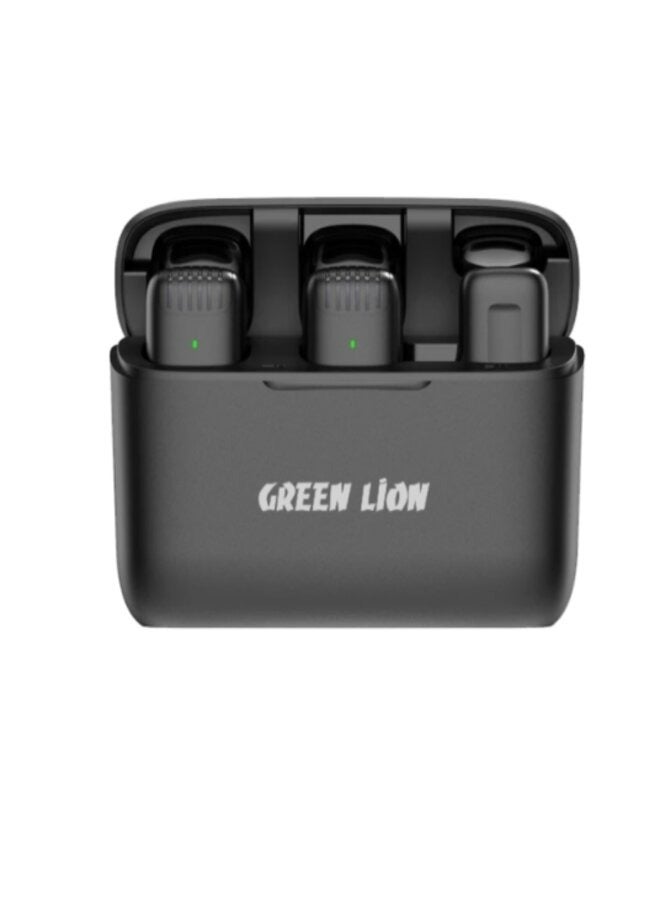 GREEN LION 2 in 1 Lion Wireless Microphone- Black - Image 1