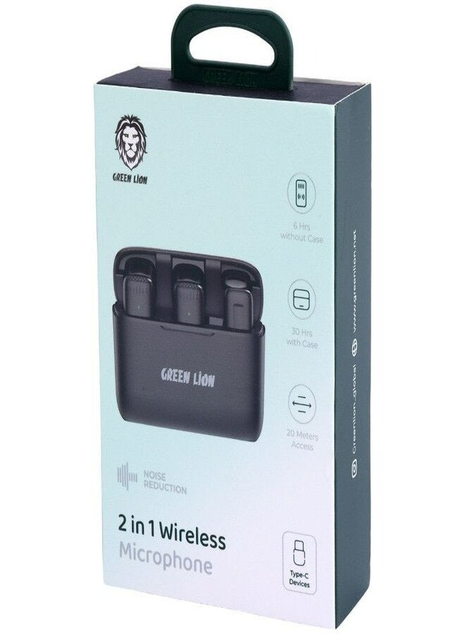 GREEN LION 2 in 1 Lion Wireless Microphone- Black - Image 2