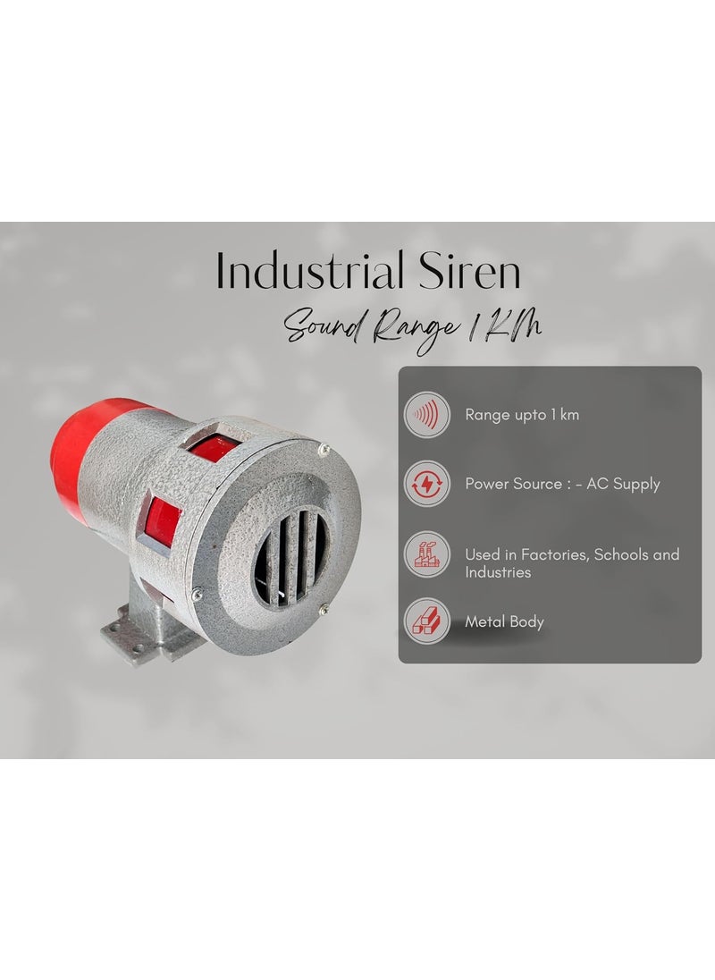 MME MME Factory Siren Sound Range 1 KM for Schools Industries Colleges Wired Door Bell  - Image 2