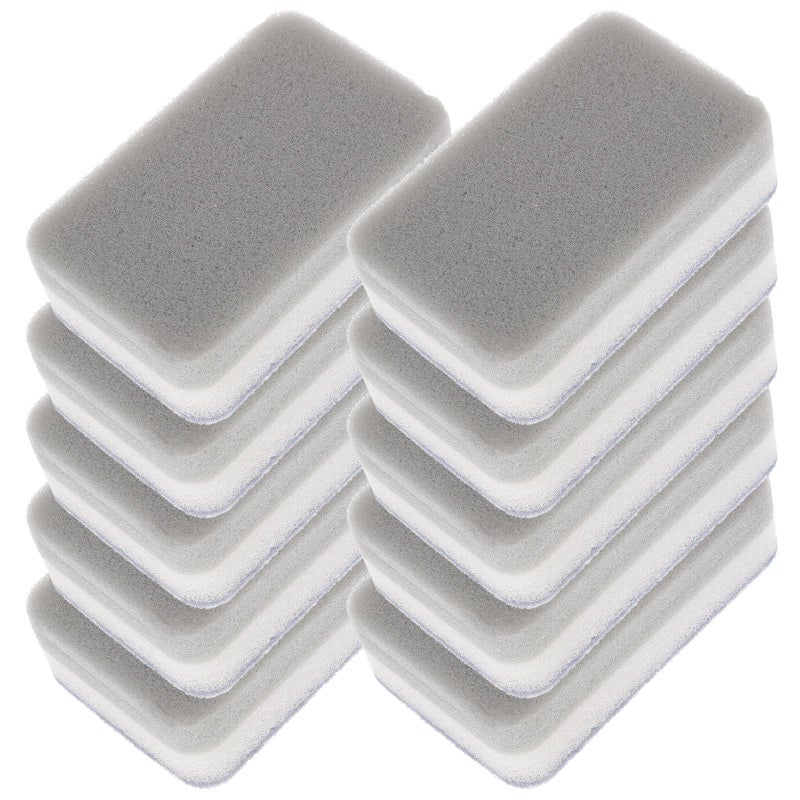 UPKOCH 10 Gray Heavy-Duty Double-Sided Dish Sponges for Kitchen Cleaning - Image 2