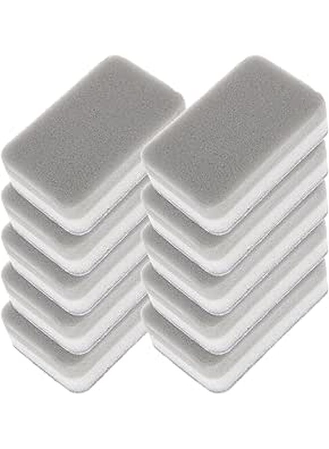 UPKOCH 10 Gray Heavy-Duty Double-Sided Dish Sponges for Kitchen Cleaning - Image 1