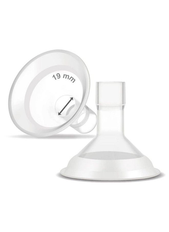 Maymom Myfit Comfy Series 19 Mm Two Piece Design Breastshield Compatible With Medela Breast Pumps; Not Original Medela Pump Parts; Replace Medela Shields; Fit Maxflow Flex Connector; 2Pc  - Image 2