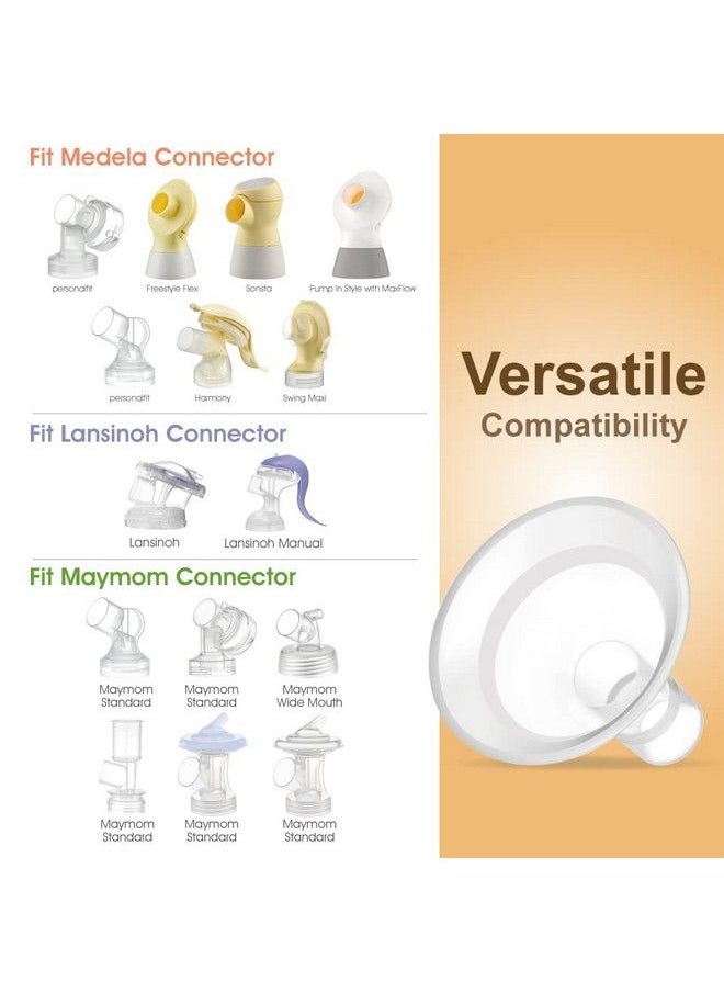 Maymom Myfit Comfy Series 19 Mm Two Piece Design Breastshield Compatible With Medela Breast Pumps; Not Original Medela Pump Parts; Replace Medela Shields; Fit Maxflow Flex Connector; 2Pc  - Image 4