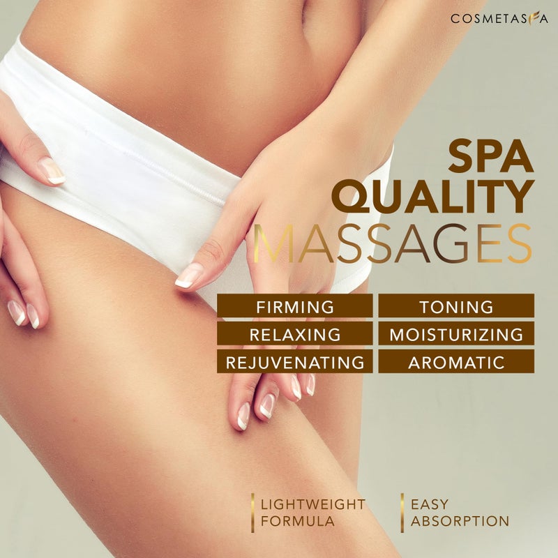 Cosmetasa Anti Cellulite Massage Oil â€“ Lymphatic Drainage & Firming Body Oil with Collagen & Stem Cells â€“ Toning & Hydrating, Lightweight, Non-Greasy Formula (8.8 fl oz) - Image 3