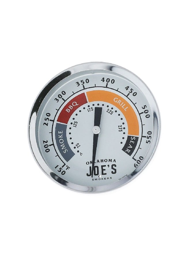 OKLAHOMA JOE'S Colour Coded Cooking Guide Round Smoker Gauge Silver 3 Inch  - Image 1