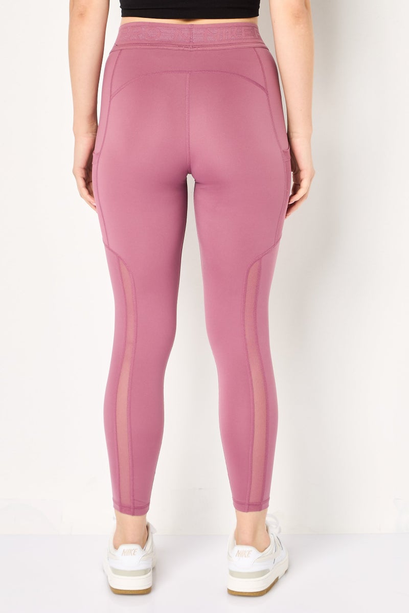 Nike Women Tight Fit 7/8 Training Leggings, Mauve - Image 3