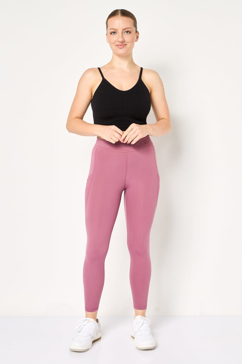 Nike Women Tight Fit 7/8 Training Leggings, Mauve - Image 2