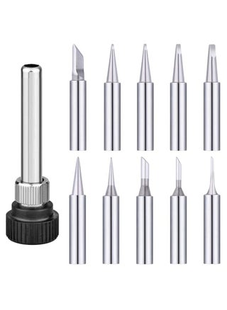 SYOSI, 10Pcs 900M Lead-Free Solder Iron Tip Replaceable Soldering Tip Kit with Welding Sleeve for Hakko Quick Aoyue Yihua Maplin ABF Soldering Station - pzsku/ZDA93F3C79389B0B7E7D5Z/45/_/1695692746/58521a03-f18f-4919-bcbb-8cade8ec931a