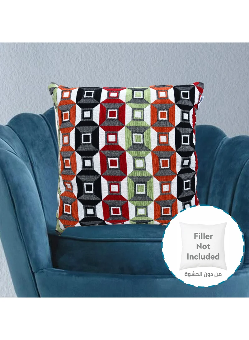 Donetella Cushion Cover,45X45 Cm (18X18 inch) 1-Pcs Decorative Throw Pillowcases Without Filler With Beautiful Abstract Art For Sofa Bed Living Room And Couch, Gunmetal