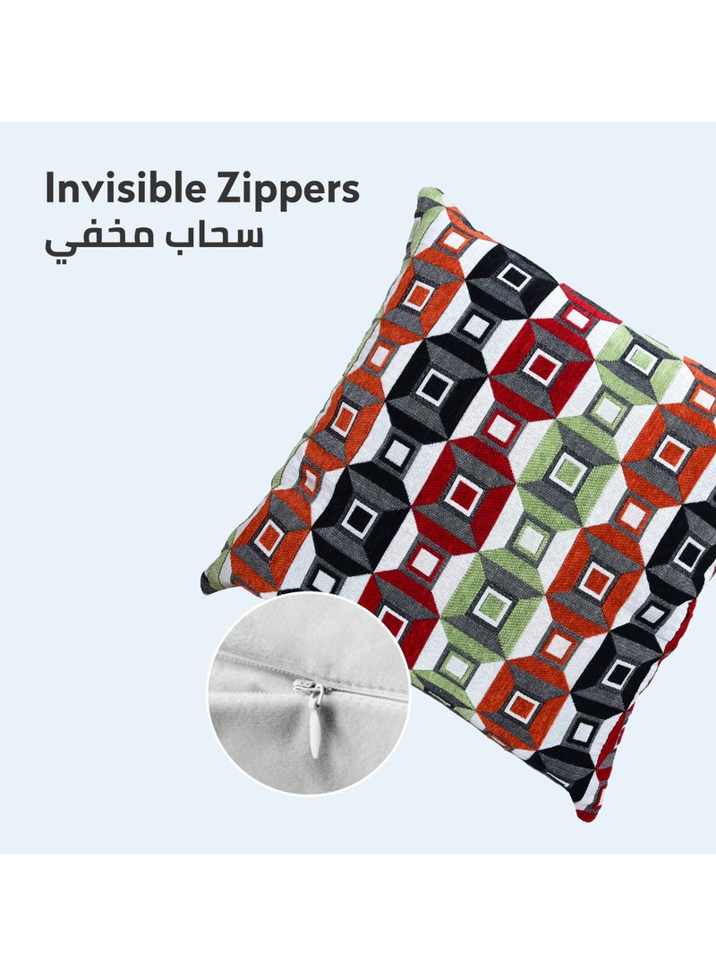 Donetella Cushion Cover,45X45 Cm (18X18 inch) 1-Pcs Decorative Throw Pillowcases Without Filler With Beautiful Abstract Art For Sofa Bed Living Room And Couch, Gunmetal  - Image 5