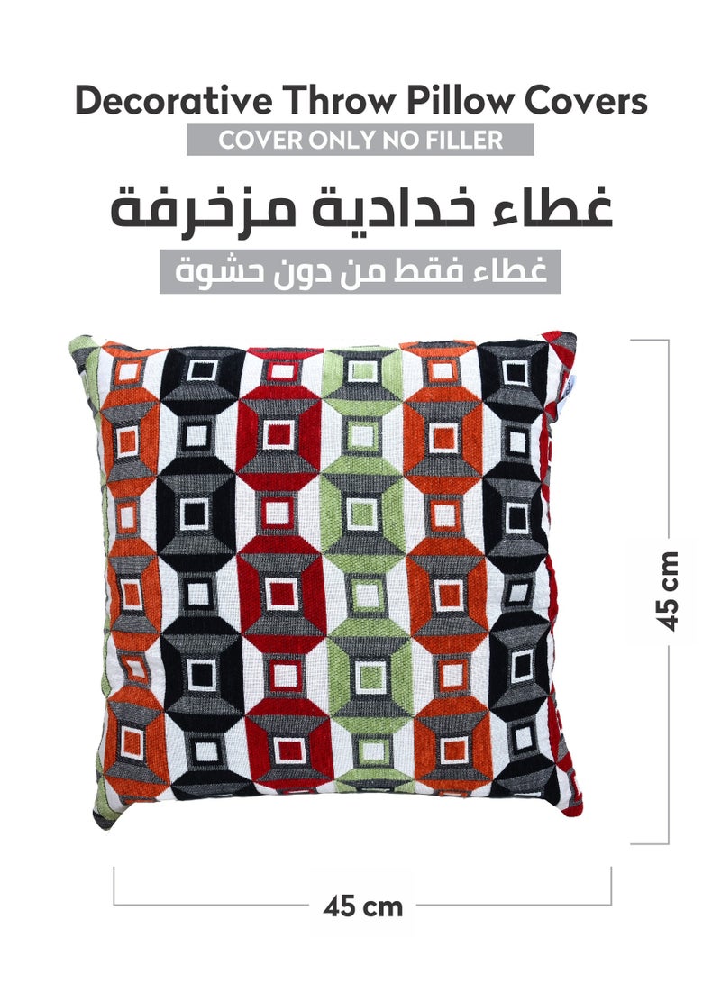 Donetella Cushion Cover,45X45 Cm (18X18 inch) 1-Pcs Decorative Throw Pillowcases Without Filler With Beautiful Abstract Art For Sofa Bed Living Room And Couch, Gunmetal  - Image 4