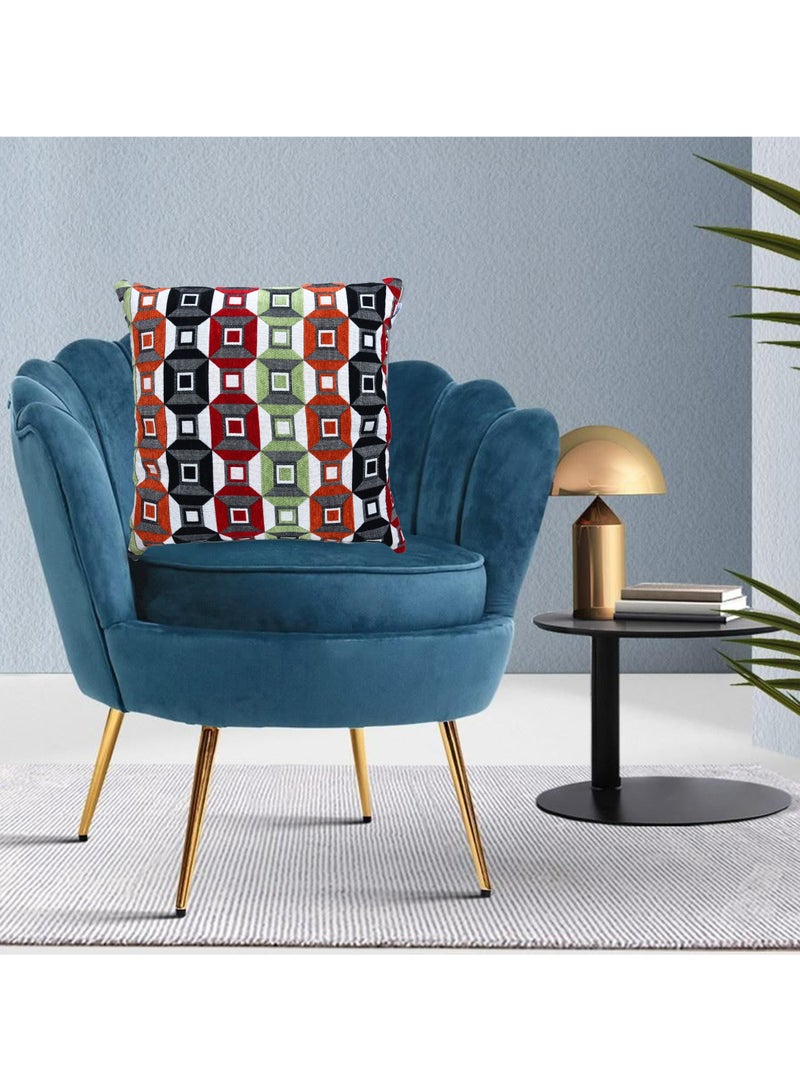 Donetella Cushion Cover,45X45 Cm (18X18 inch) 1-Pcs Decorative Throw Pillowcases Without Filler With Beautiful Abstract Art For Sofa Bed Living Room And Couch, Gunmetal  - Image 2