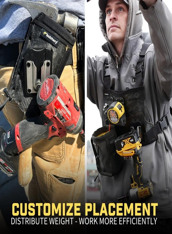 Holstery PinPal Pro | Universal Tool Holster - Gravity Locking Clip-On Tool Belt Holder for Drills, Impacts, and Other Tools (with Pin Kit for Milwaukee M12) - Image 4