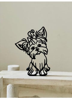 EROTNGO EROTNGO Cartoony Yorkshire Terrier Tabletop Figure Minimalist Art Sculpture Home Decor Dog Breed Gift Shelf Sitter for Birthdays 