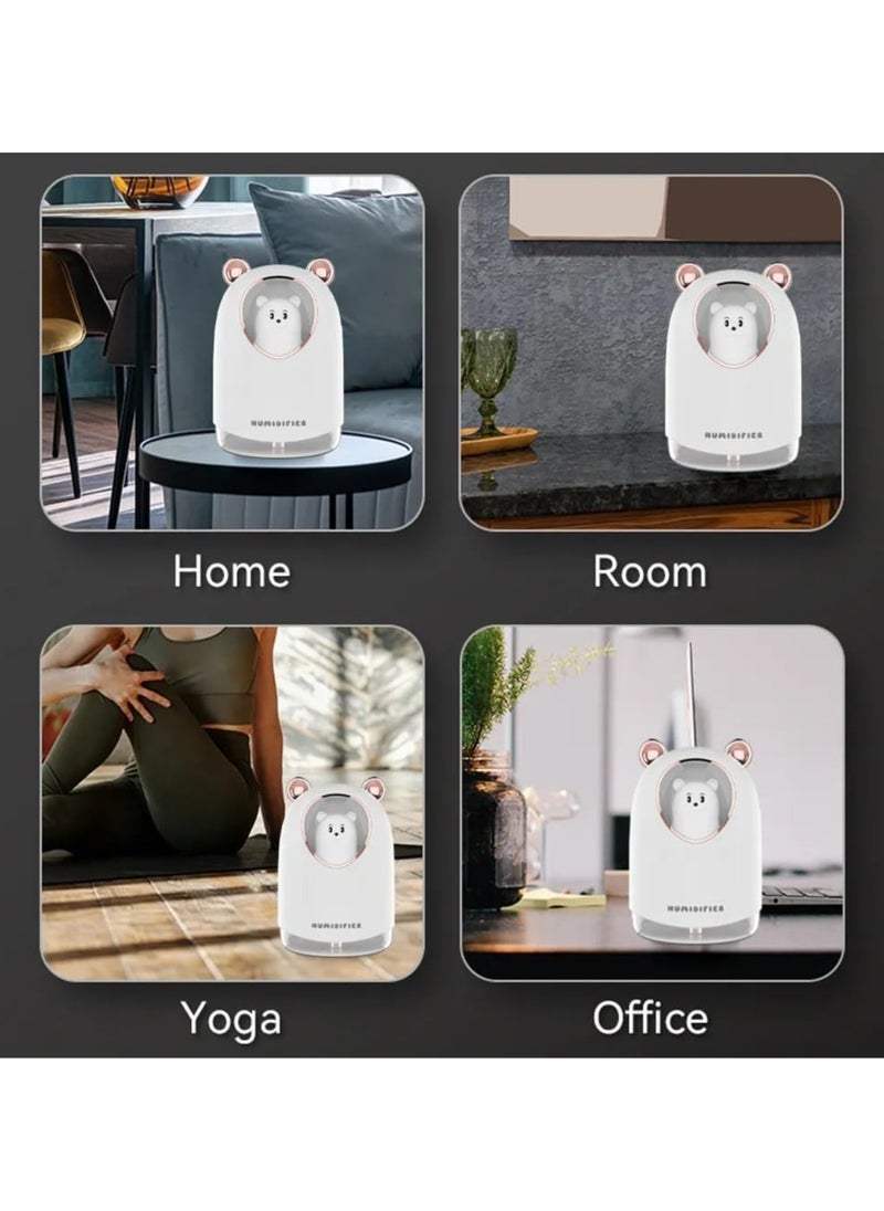 QSHOP Premium Portable Humidifier, Mini Humidifier, Essential Oil Diffuser with Night Light, Perfect for Home, Office, Car, Plant Purification, 300ml  - Image 2