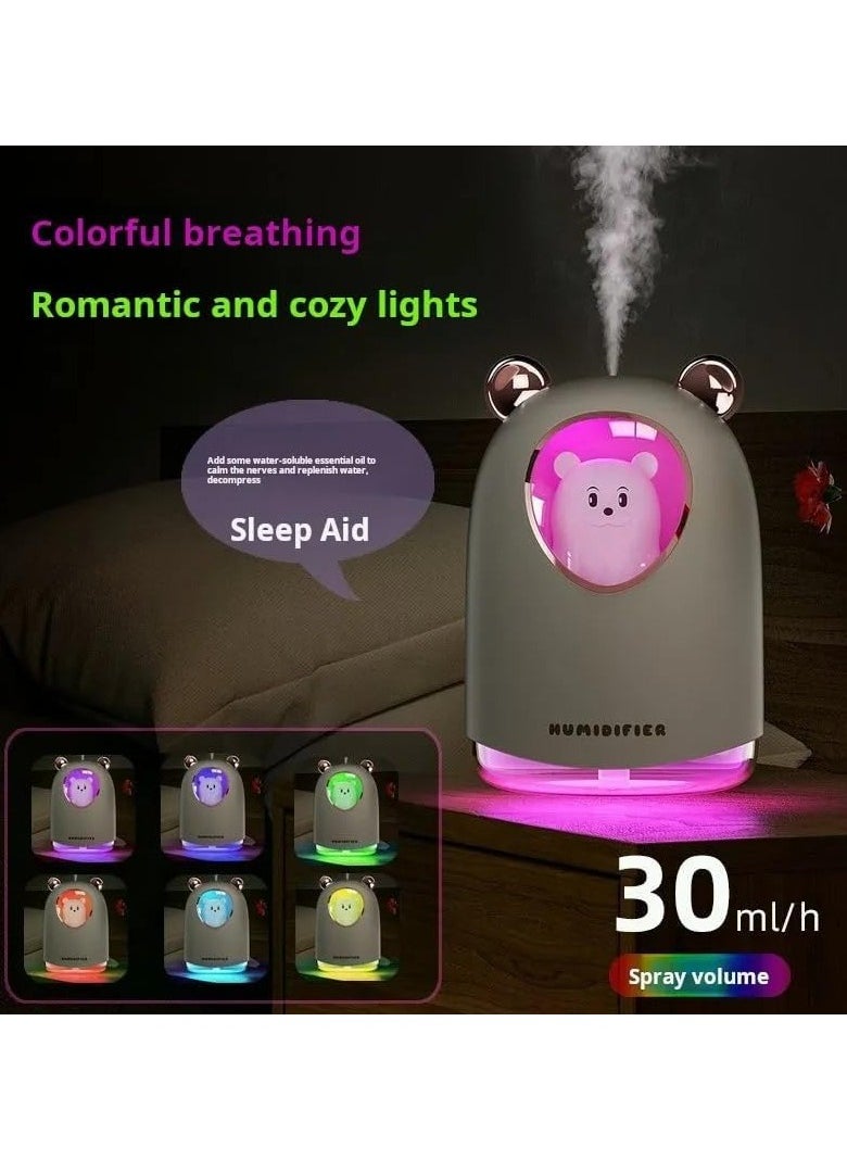 QSHOP - Premium Portable Humidifier, Mini Humidifier, Essential Oil Diffuser with Night Light, Perfect for Home, Office, Car, Plant Purification, 300ml - Image 1