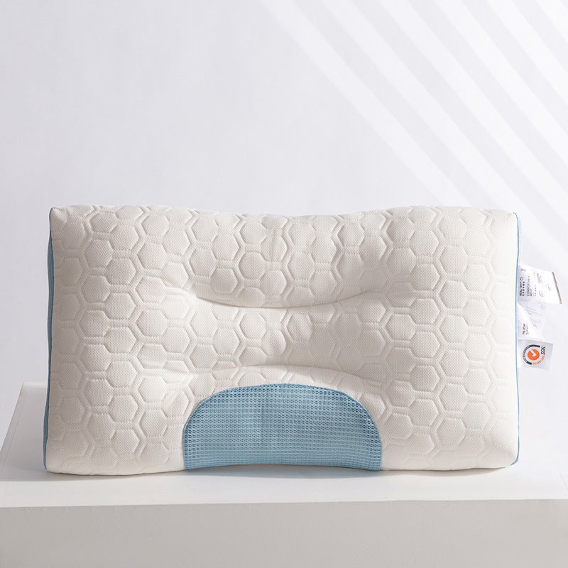 Factory Direct Hotel Home spa Pillow Cervical Pillow Core Japanese Adult Cervical Pillow Sleep Aid Gift Pillow(One blue 45*70cm pillow) - Image 1