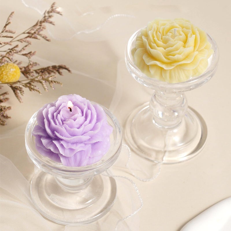ZQYSING Peony Candle Mold for Candle Making, 3 Cavity Flower Silicone Molds for Epoxy Resin Wax Soap Clay Plaster Tealight Candles Crafts Casting Home DÃ©cor Handmade Gifts - Image 5