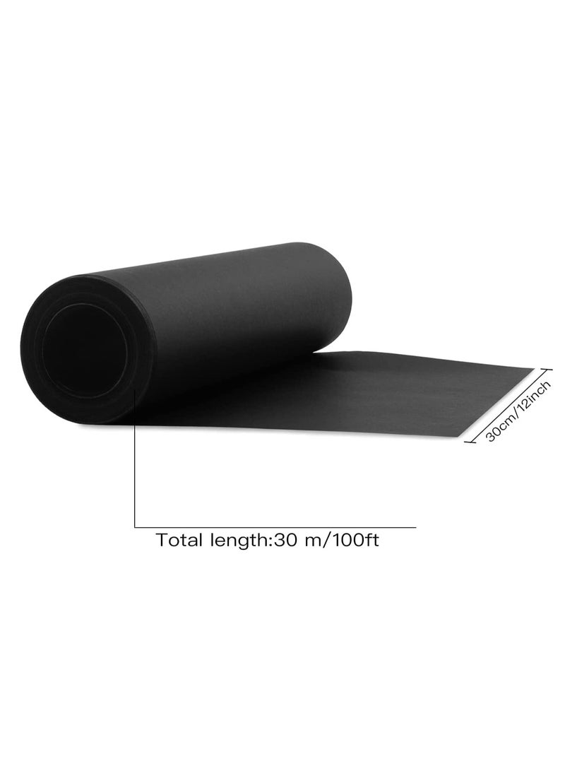 Rubik Art Kraft Paper Roll 30cm x 100f (30meter) Packing Roll Recyclable Paper For Gift Wrapping Decoration Flower Parcel Packaging Shipping Black - Image 4