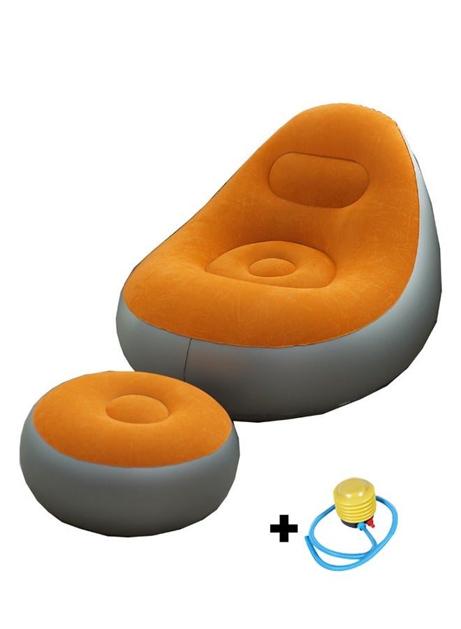 Inflatable adult sofa set - single person outdoor outdoor inflatable folding chair lounge chair - Image 5