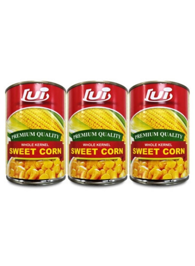 Lui Whole Kernel Sweet Corn,3x400g - Image 1
