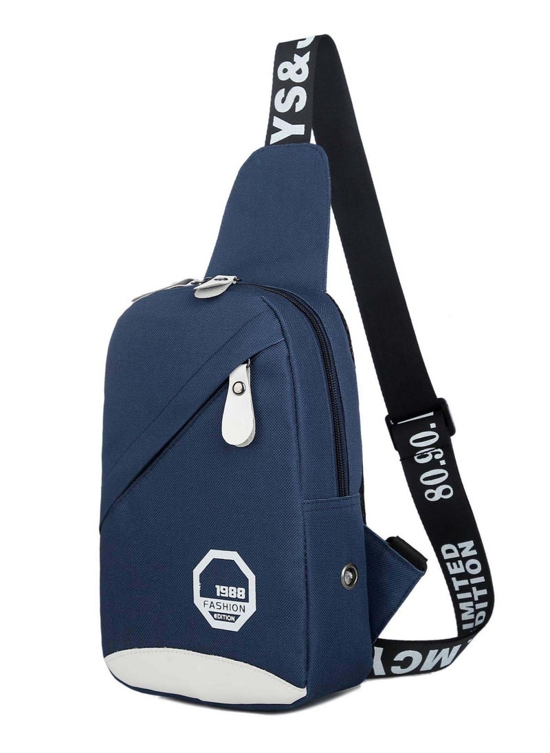 KASTWAVE Waterproof Sling Bag Crossbody Backpack for Men Women Sling Backpack Hiking Daypack Multipurpose Cross Body Chest Bag (Blue)  - Image 1