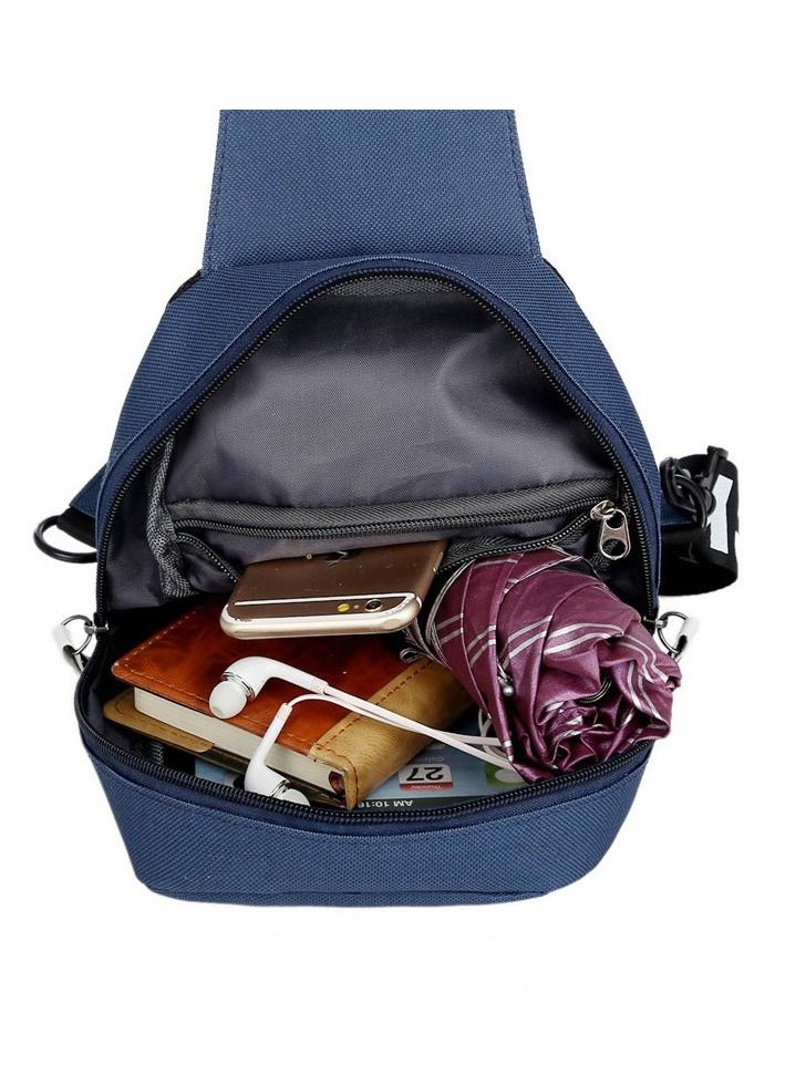 KASTWAVE Waterproof Sling Bag Crossbody Backpack for Men Women Sling Backpack Hiking Daypack Multipurpose Cross Body Chest Bag (Blue)  - Image 2